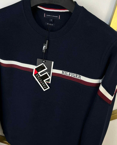 TOMMY HILFIGER SIGNATURE STRIPE WITH LOGO SWEATSHIRT